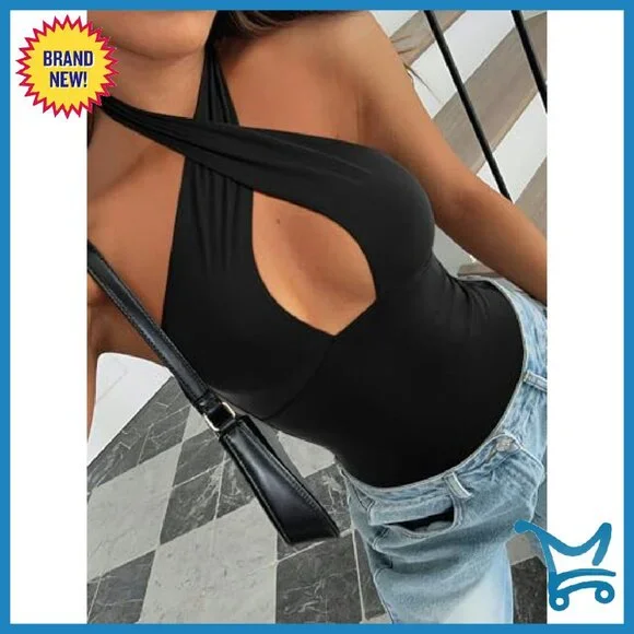 V-Neck Sleeveless Slimming Tank Top Bodysuit, Double Lined, Going Out